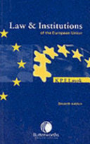 Law and institutions of the European Union