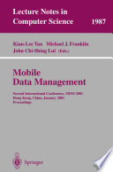 Mobile Data Management : Second International Conference, MDM 2001 Hong Kong, China, January 8-10, 2001 Proceedings