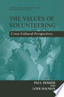 The Values of Volunteering : Cross-Cultural Perspectives