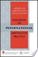 Handbook on international arbitration practice