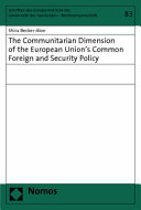 The communitarian dimension of the European Union's common foreign and security policy