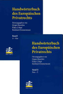 Handwörterbuch des europäischen Privatrechts