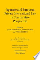 Japanese and European private international law in comparative perspective