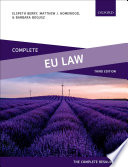 Complete EU Law : text, cases, and materials
