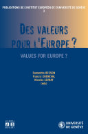 Des valeurs pour l'Europe?