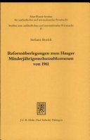 Reformüberlegungen zum Haager Minderjährigenschutzabkommen von 1961