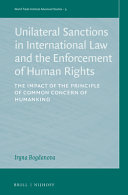 Unilateral sanctions in international law and the enforcement of human rights : the impact of the principle of common concern of humankind
