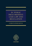 EC public procurement : case law and regulation