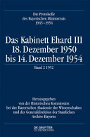 8.1.1952-30.12.1952. Das Kabinett Ehard III, Band 2