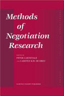 Methods of negotiation research