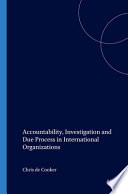 Accountability, investigation and due process in international organizations