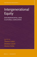 Intergenerational equity : environmental and cultural concerns