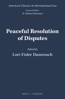 Peaceful resolution of disputes