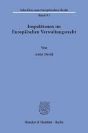 Inspektionen im europäischen Verwaltungsrecht
