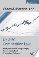 Cases and materials on UK and EC competition law
