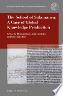 The School of Salamanca : a case of global knowledge production