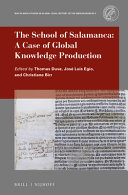 The School of Salamanca : a case of global knowledge production