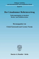 Der Lissabonner Reformvertrag : Änderungsimpulse in einzelnen Rechts- und Politikbereichen