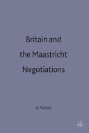 Britain and the Maastricht negotiations