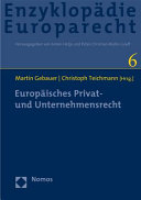 Europäisches Privat- und Unternehmensrecht