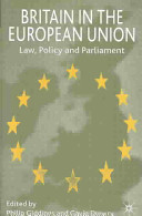 Britain in the European Union : law, policy, and parliament
