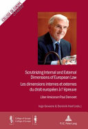 Scrutinizing internal and external dimensions of European law : liber amicorum Paul Demaret