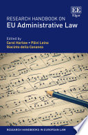 Research handbook on EU administrative law