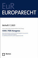 XXIX. FIDE-Kongress : nationale Gerichte und die Durchsetzung des Unionsrechts : das neue EU-Datenschutzregime : EU-Wettbewerbsrecht und die Digitalwirtschaft