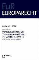 Verfassungszustand und Verfassungsentwicklung der Europäischen Union