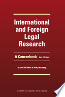 International and foreign legal research : a coursebook