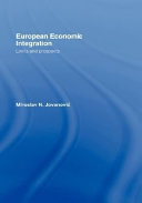 European economic integration : limits and prospects