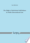 The right of individual self-defense in public international law