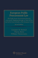 European public procurement law : the public sector procurement directive 2014/24/EU explained through 30 years of jurisprudence by the Court of Justice of the European Union