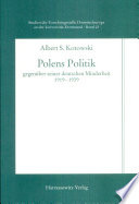 Polens Politik gegenüber seiner deutschen Minderheit 1919 - 1939