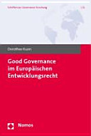 Good Governance im europäischen Entwicklungsrecht