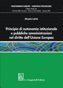 Principio di autonomia istituzionale e pubbliche amministrazioni nel diritto dell'Unione europea