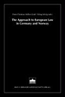 The approach to European law in Germany and Norway