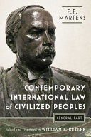 Contemporary international law of civilized peoples : general part