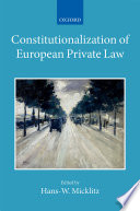 Constitutionalization of European private law