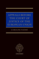 Appeals before the Court of Justice of the European Union