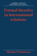Formal theories in international relations