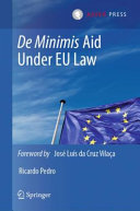 "De minimis" aid under EU law