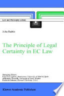 The principle of legal certainty in EC law