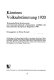 Kärntens Volksabstimmung 1920 : wissenschaftliche Kontroversen und historisch-politische Diskussionen anläßlich des internationalen Symposions Klagenfurt 1980