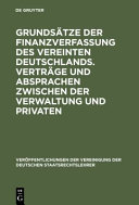Grundsätze der Finanzverfassung des vereinten Deutschlands