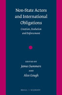 Non-state actors and international obligations : creation, evolution and enforcement