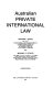 Australian private international law