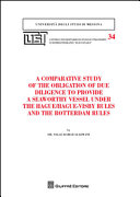 A comparative study of the obligation of due diligence to provide a seaworthy vessel under the Hague/Hague-Visby rules and the Rotterdam rules