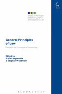 General principles of law : European and comparative perspectives