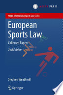 European Sports Law : Collected Papers